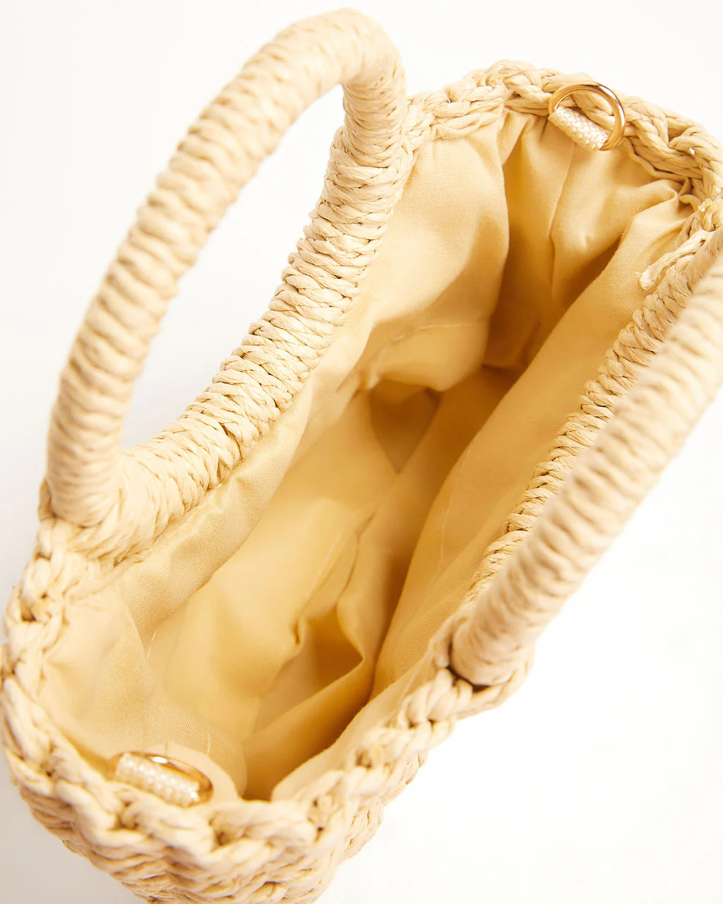 Valencia Small Rounded Straw Tote