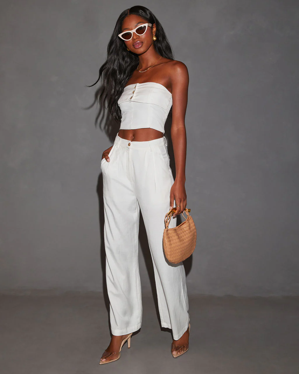 Maylen Strapless Crop Tube Top
