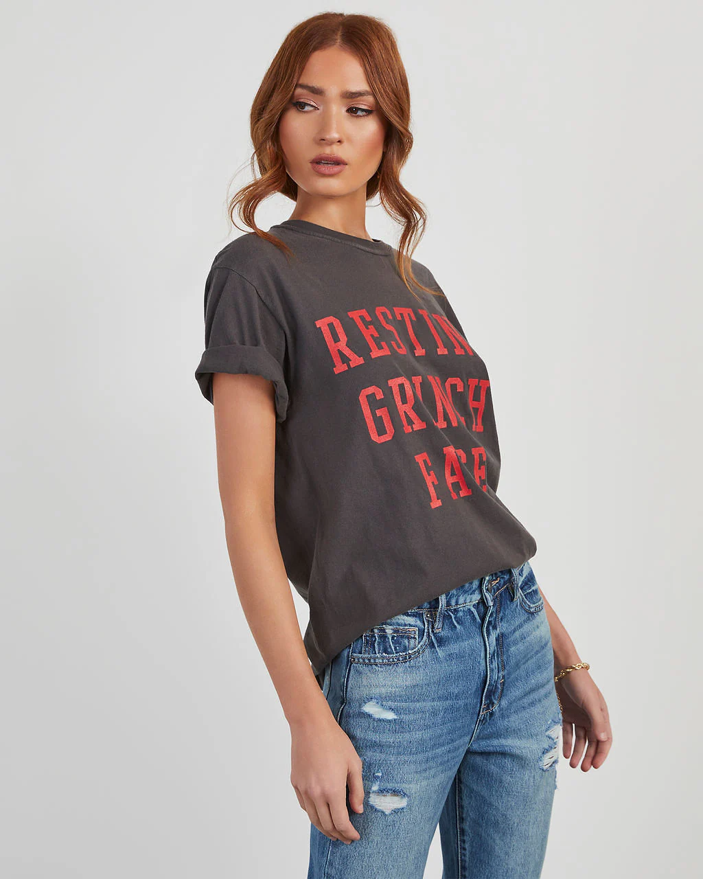 Resting Grinch Face Cotton Tee