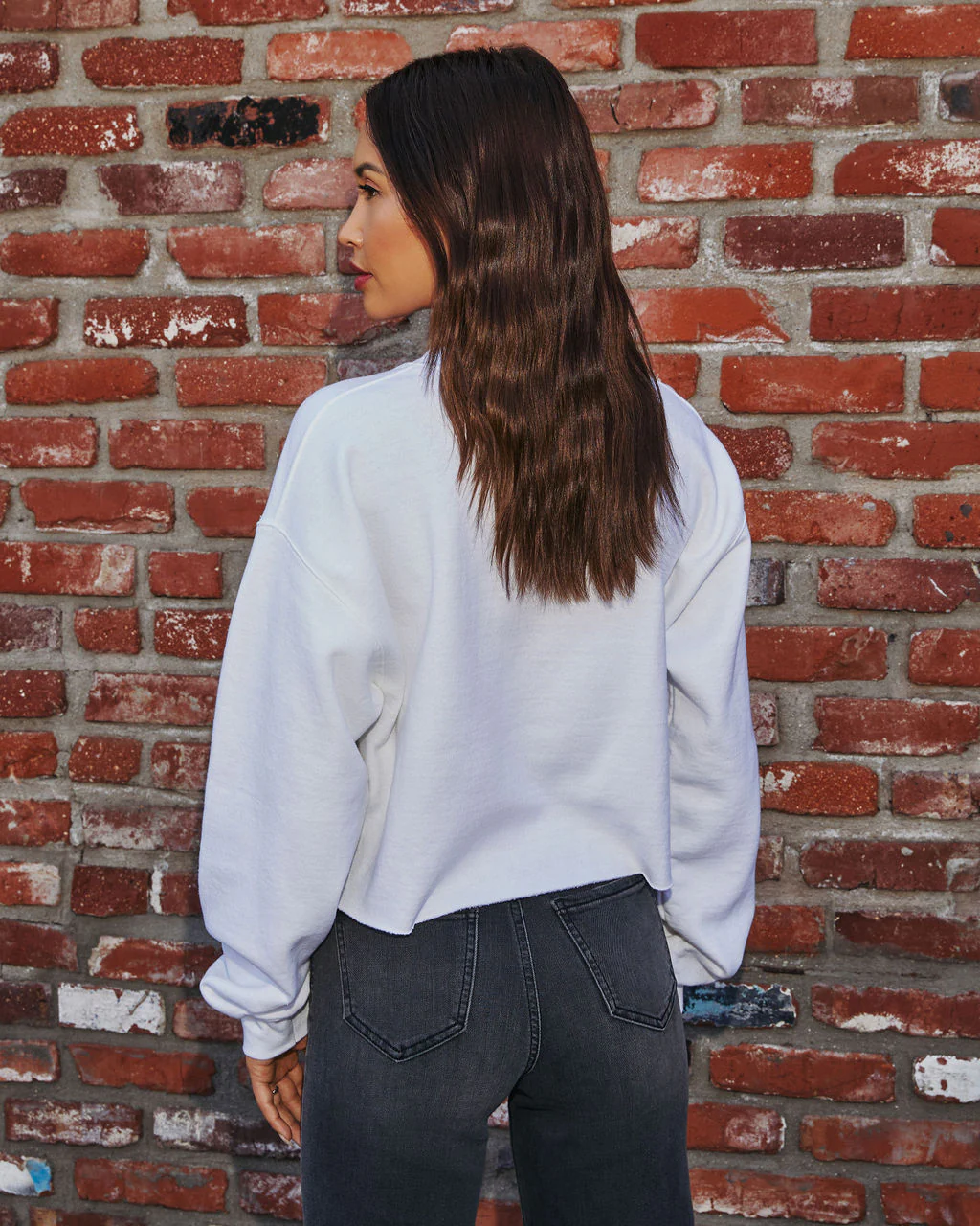 Mickey Mouse Crop Graphic Sweatshirt