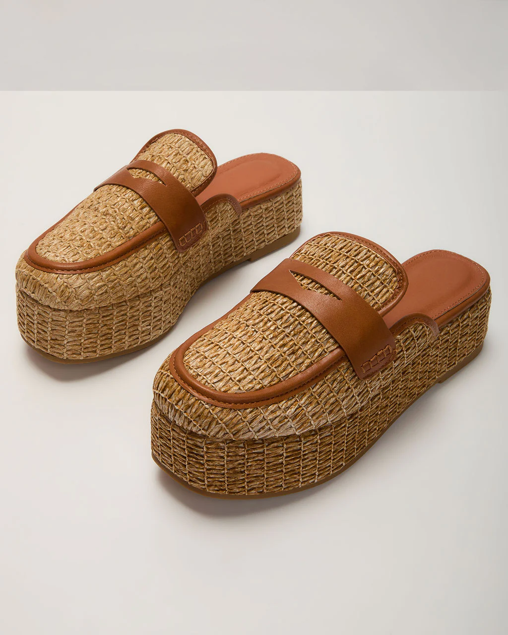 Zariah Straw Platform Loafers