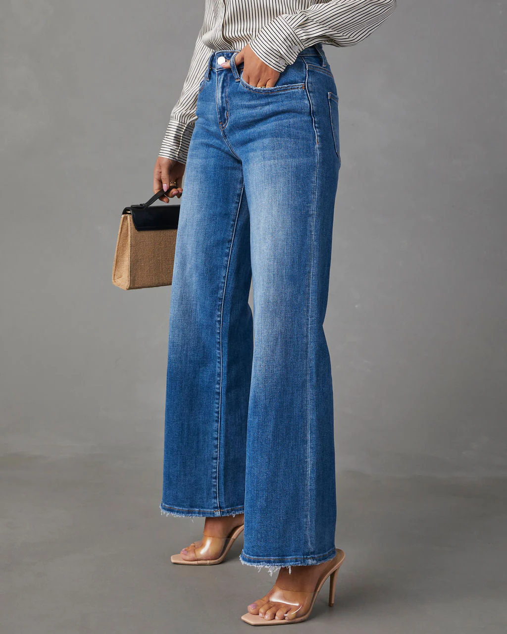 Casual Moves High Rise Wide Leg Jeans