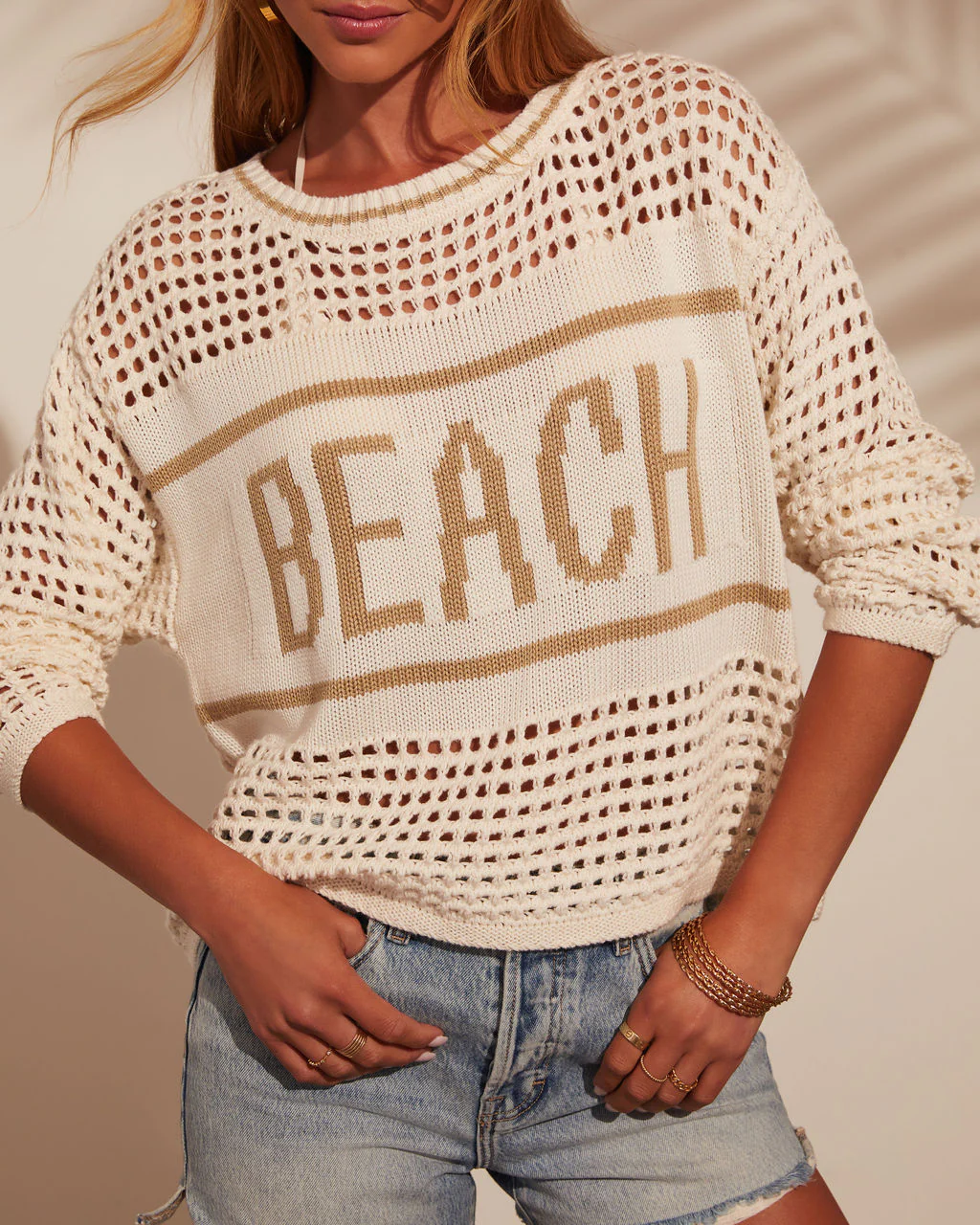 Beach Girl Woven Coverup Sweater
