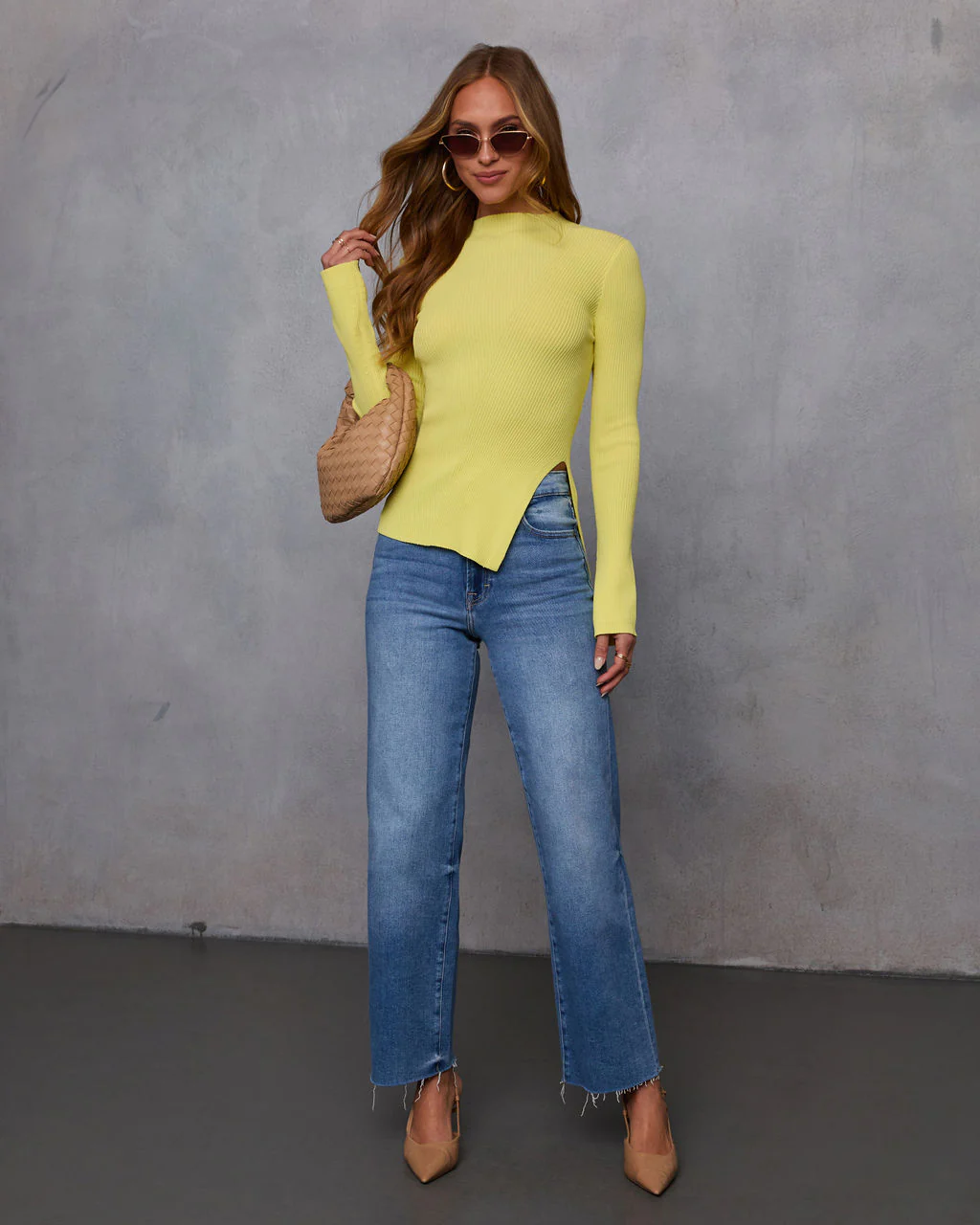 Reina Ribbed Mockneck Top