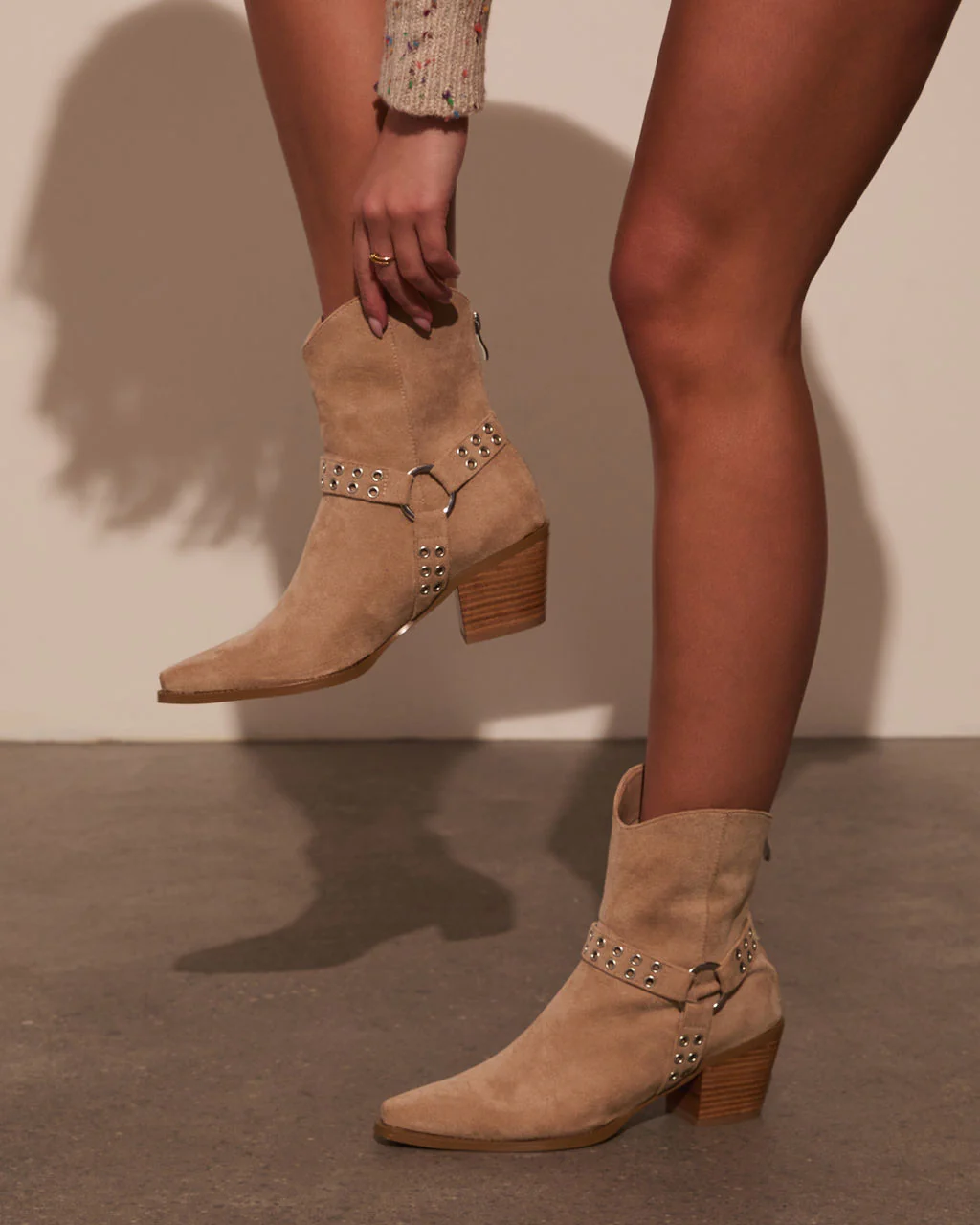 Wynnie Western Grommet Detail Booties