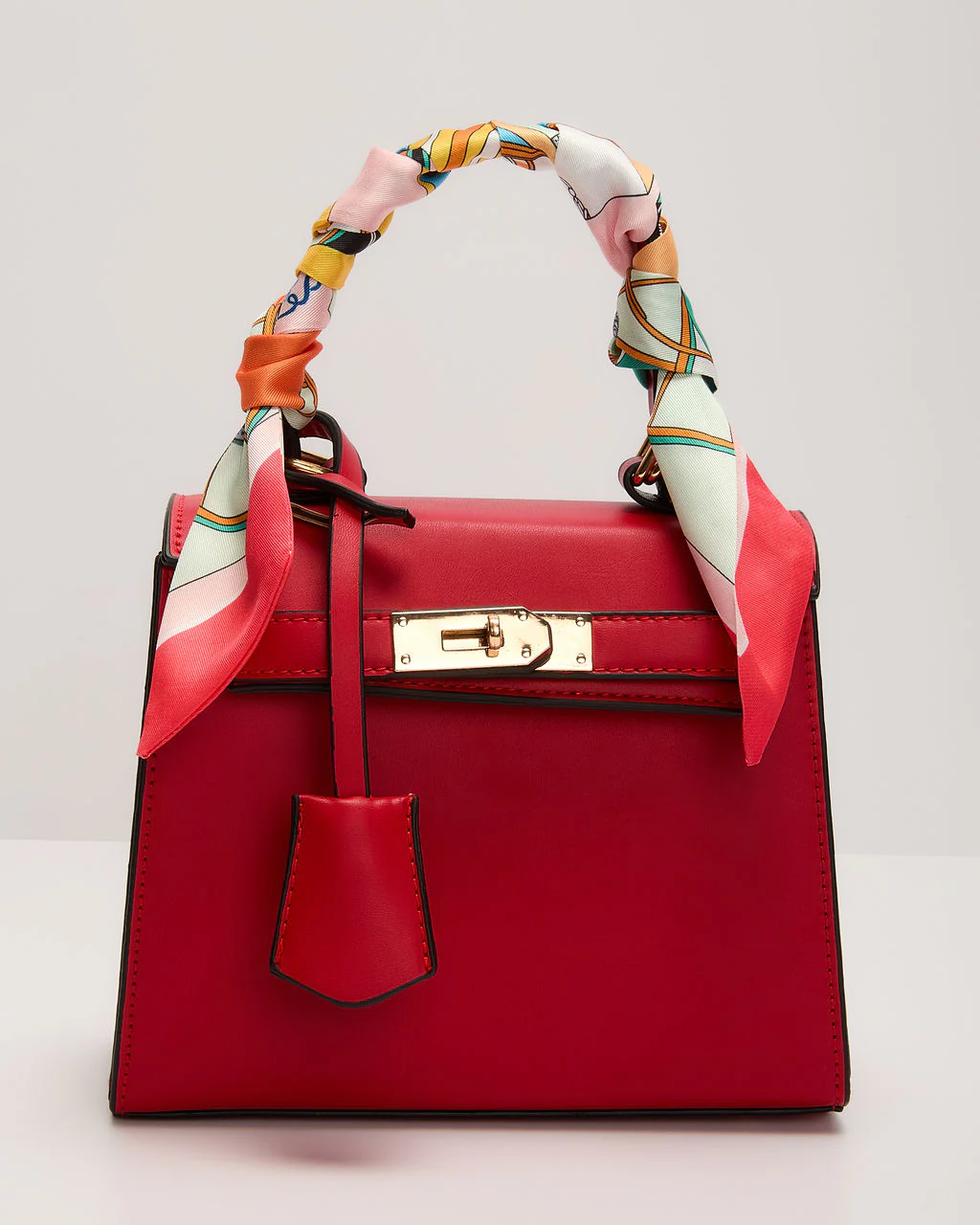 Tracey Structured Scarf Top Handle Bag