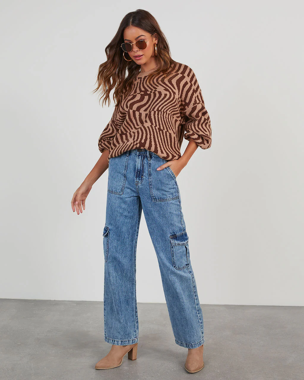 Dizzy Abstract Jacquard Knit Sweater