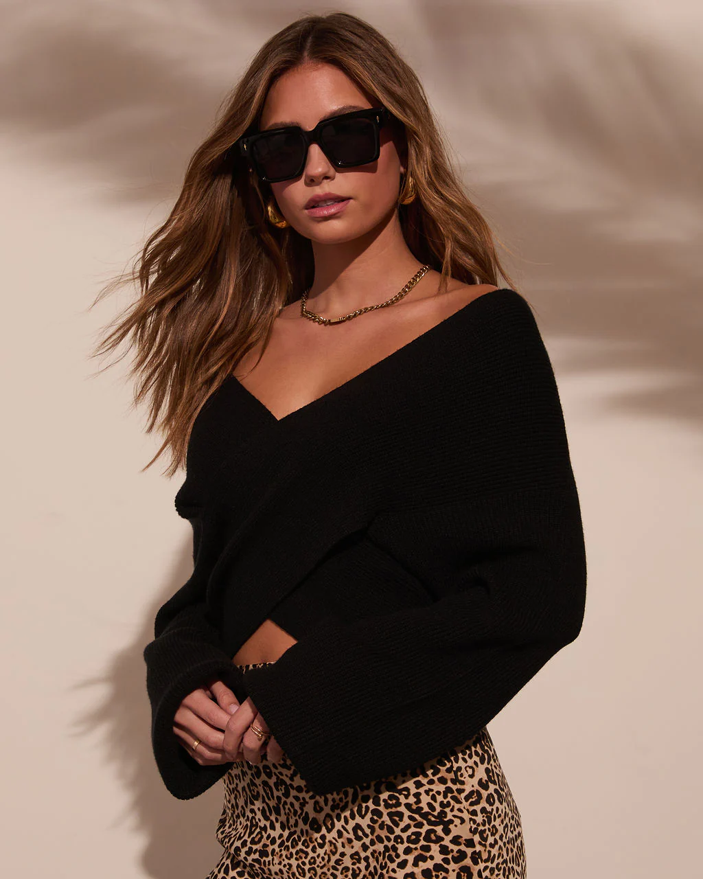 Morning Chill Criss Cross Off The Shoulder Sweater