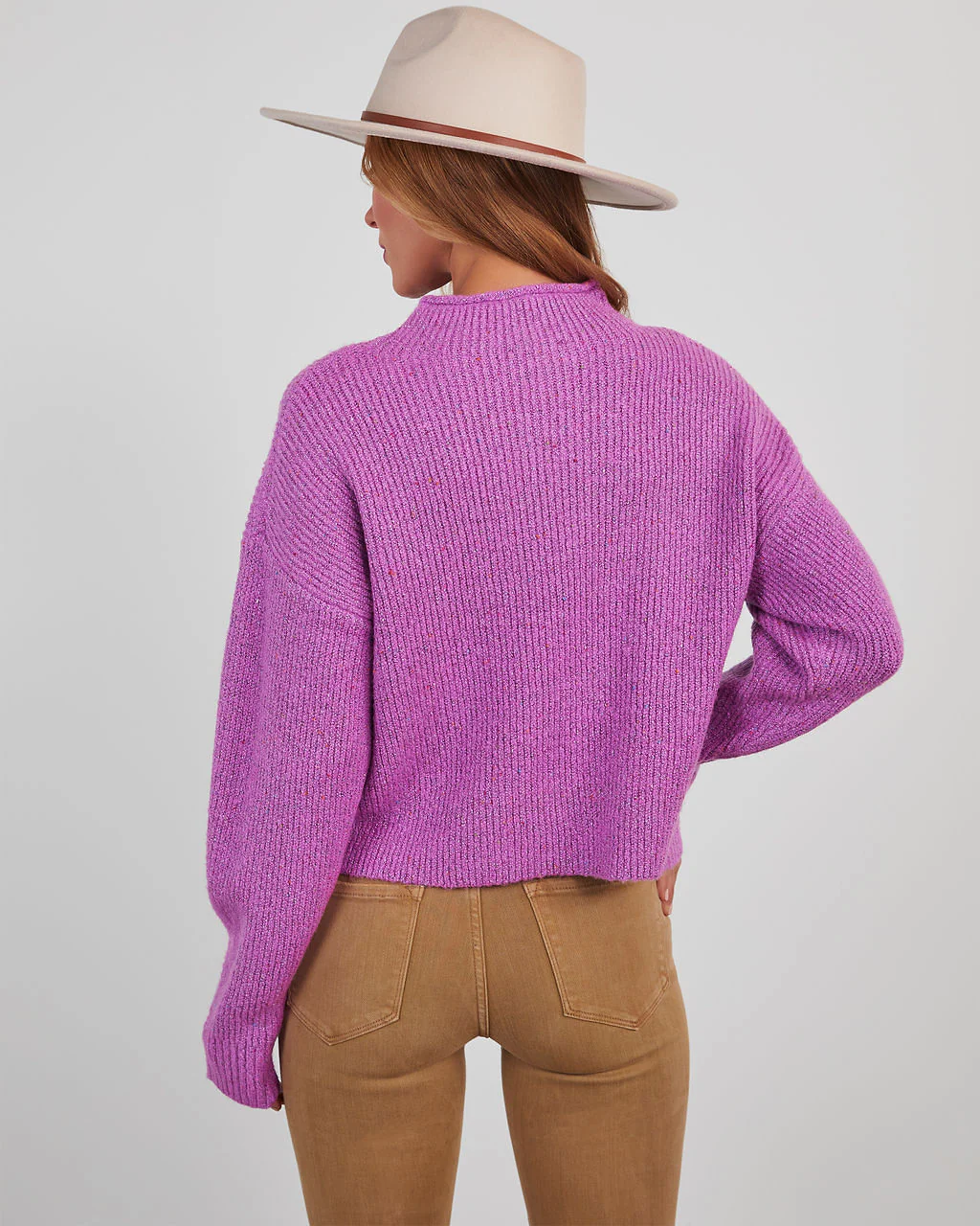 Sarabeth Mock Neck Knit Sweater