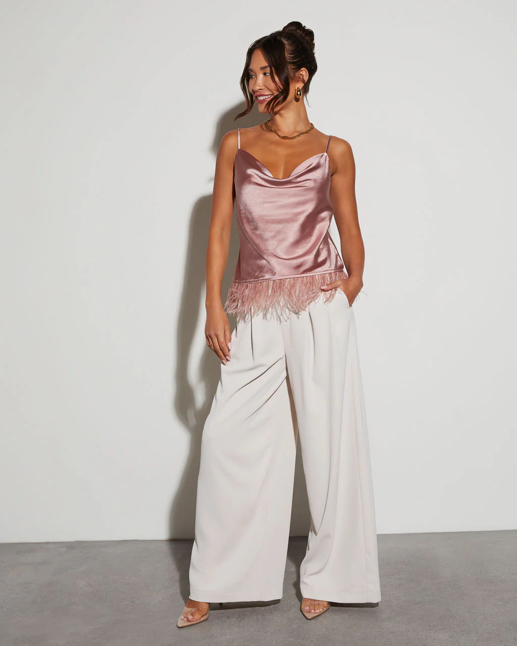 Swan Lake Sleeveless Feather Top