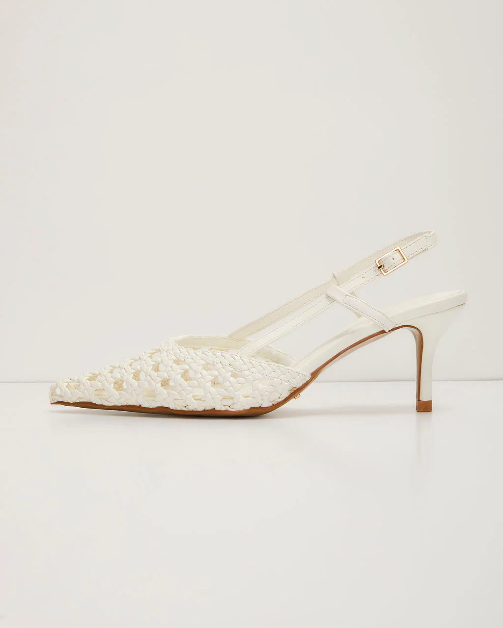 Mira Woven Pointed Toe Slingback Pumps