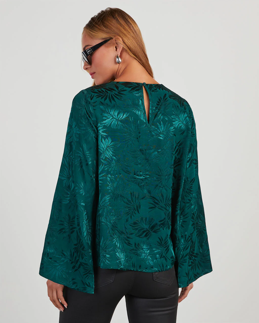 Odette Embossed Wide Sleeve Top