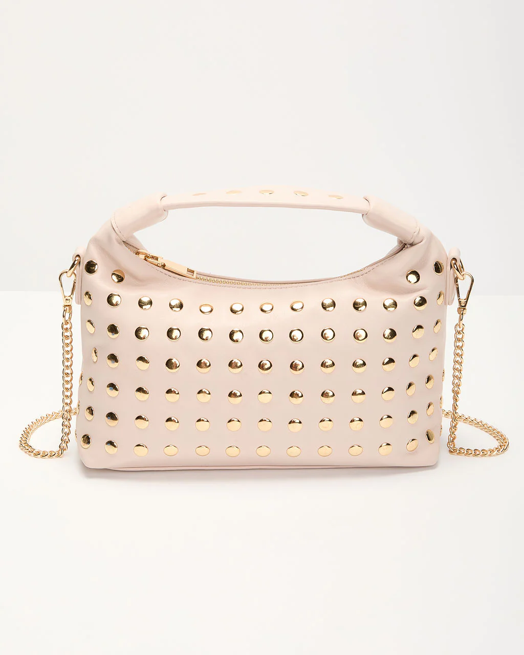 Roxy Woven Studded Top Handle Bag