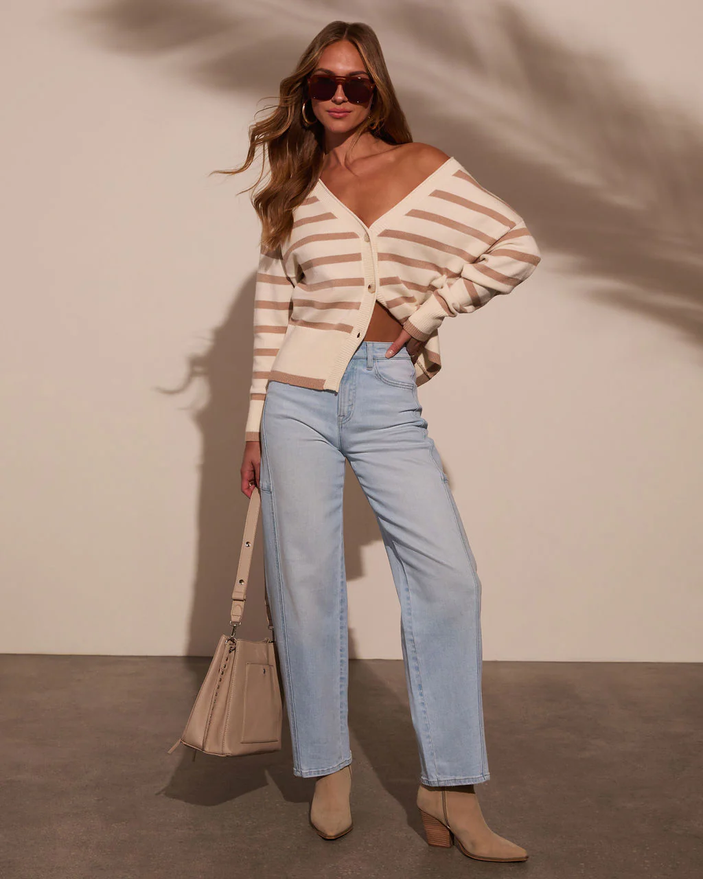 Thinking of You Contrast Striped Cardigan