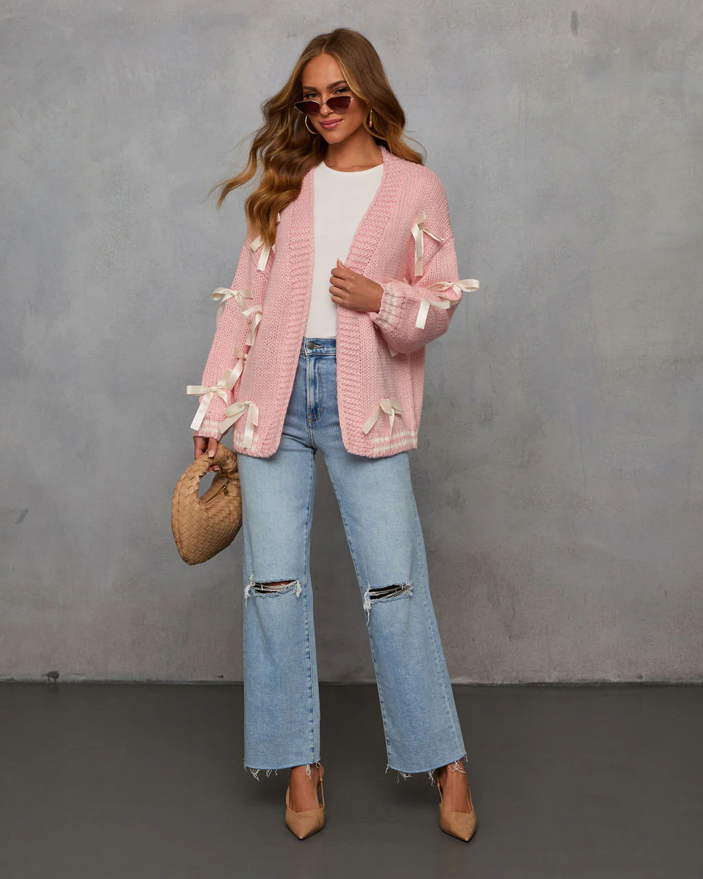 Gleeful Grace Bow Detail Cardigan