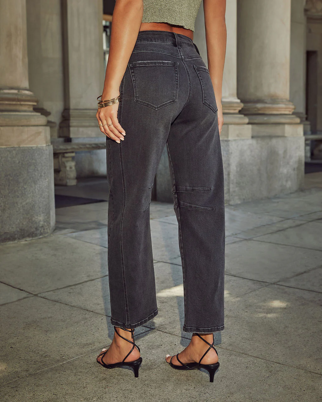 Wild Honey High Rise Barrel Jeans