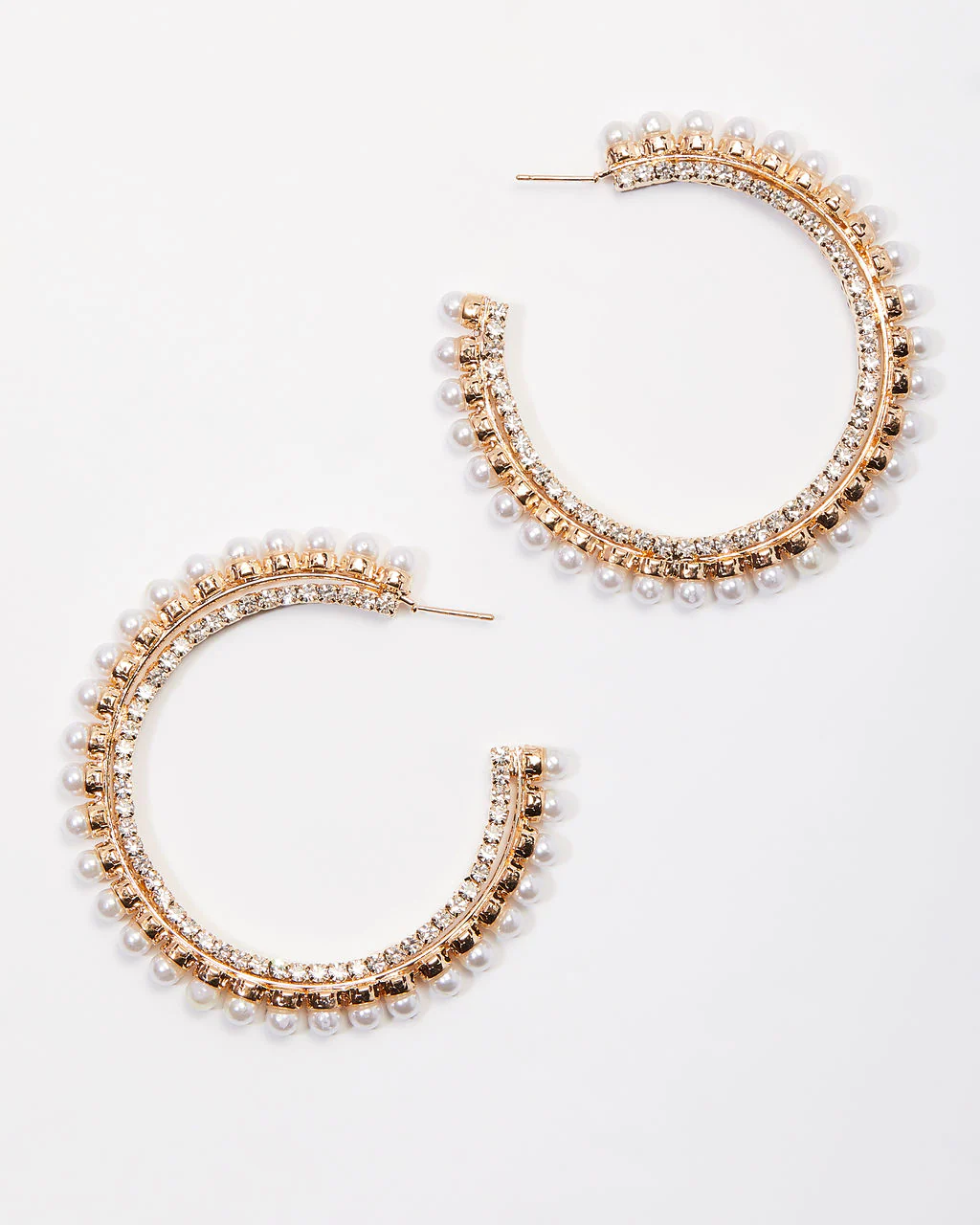 Tila Pearl Hoop Earrings