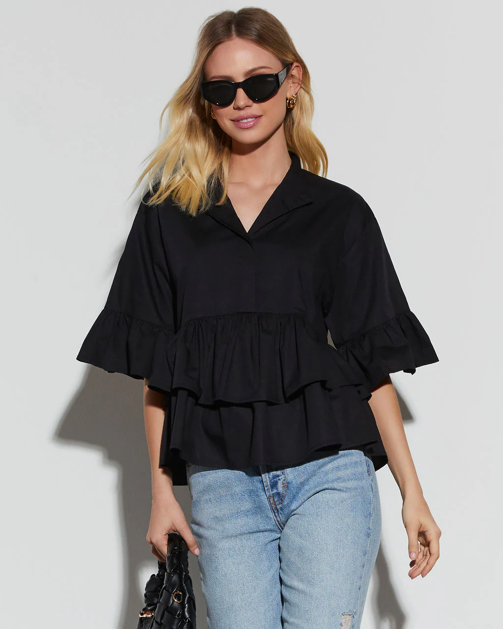 Lynne Tiered Short Sleeve Top