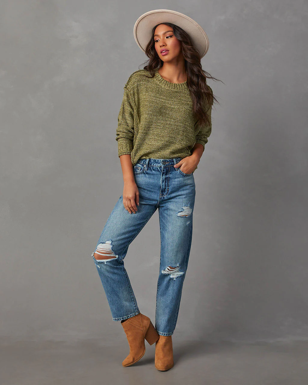 Hughes Crewneck Knit Sweater