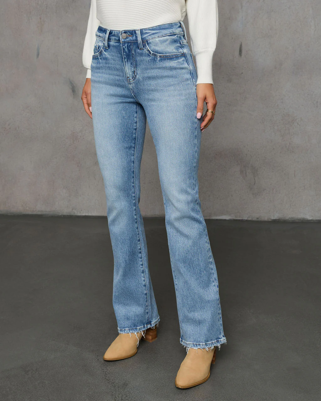 Shelton Mid Rise Flare Denim
