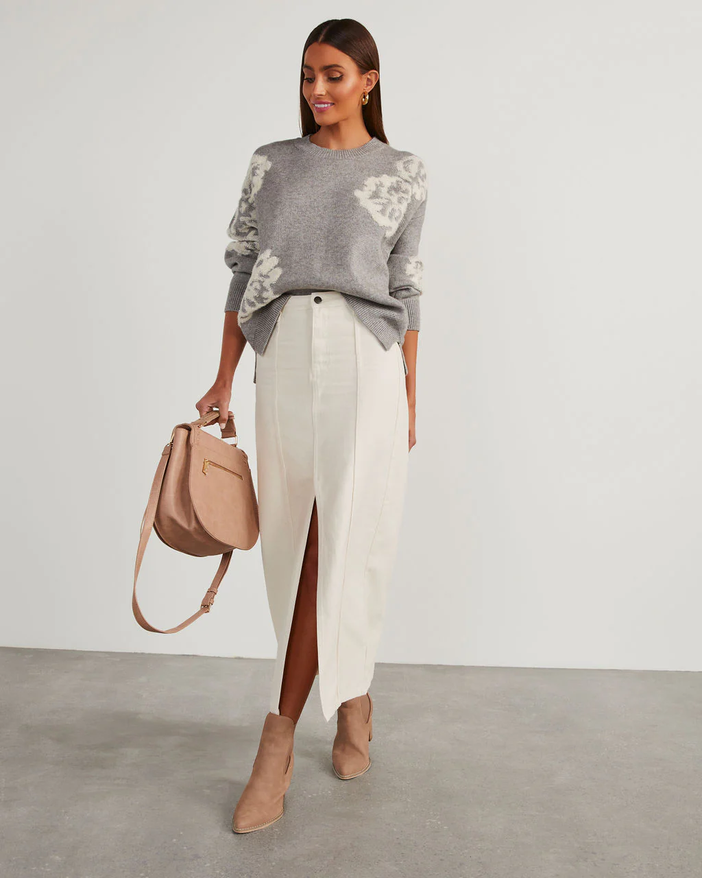 Copeland Floral Contrast Pullover Sweater