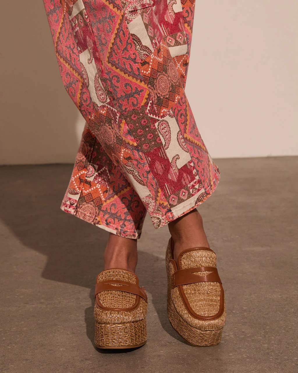 Zariah Straw Platform Loafers