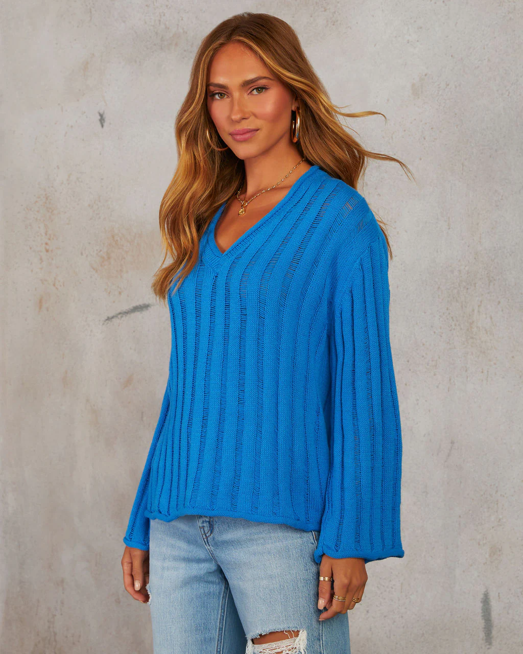 Easy Does It V Neck Sweater