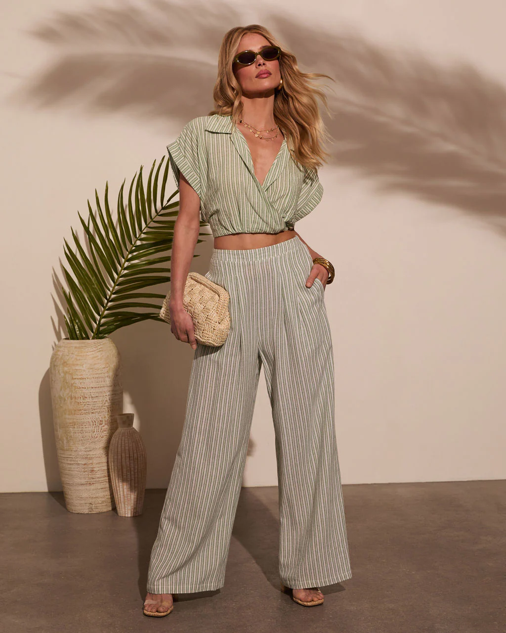Seas the Day Striped Crop Top