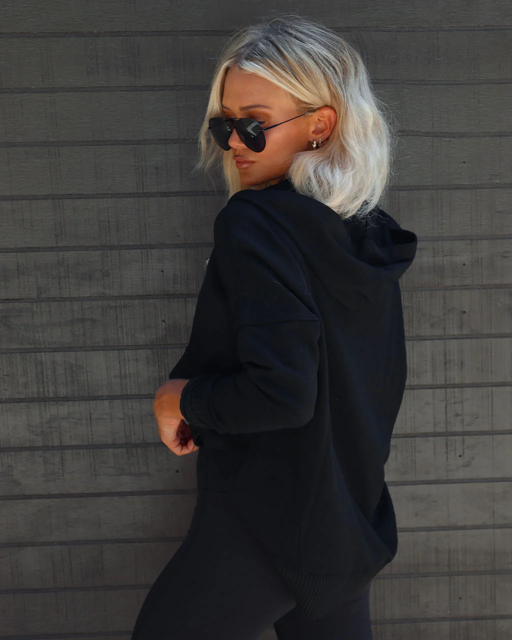 Mindful Cotton Pocketed Henley Hoodie