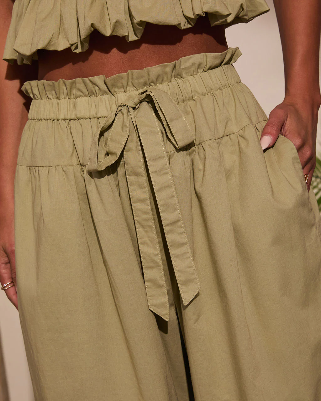 Fern Waist Tie Wide Leg Pants