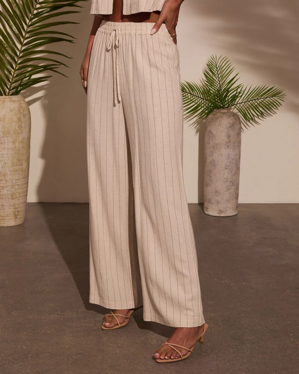 Serene Spring Striped Linen Pants