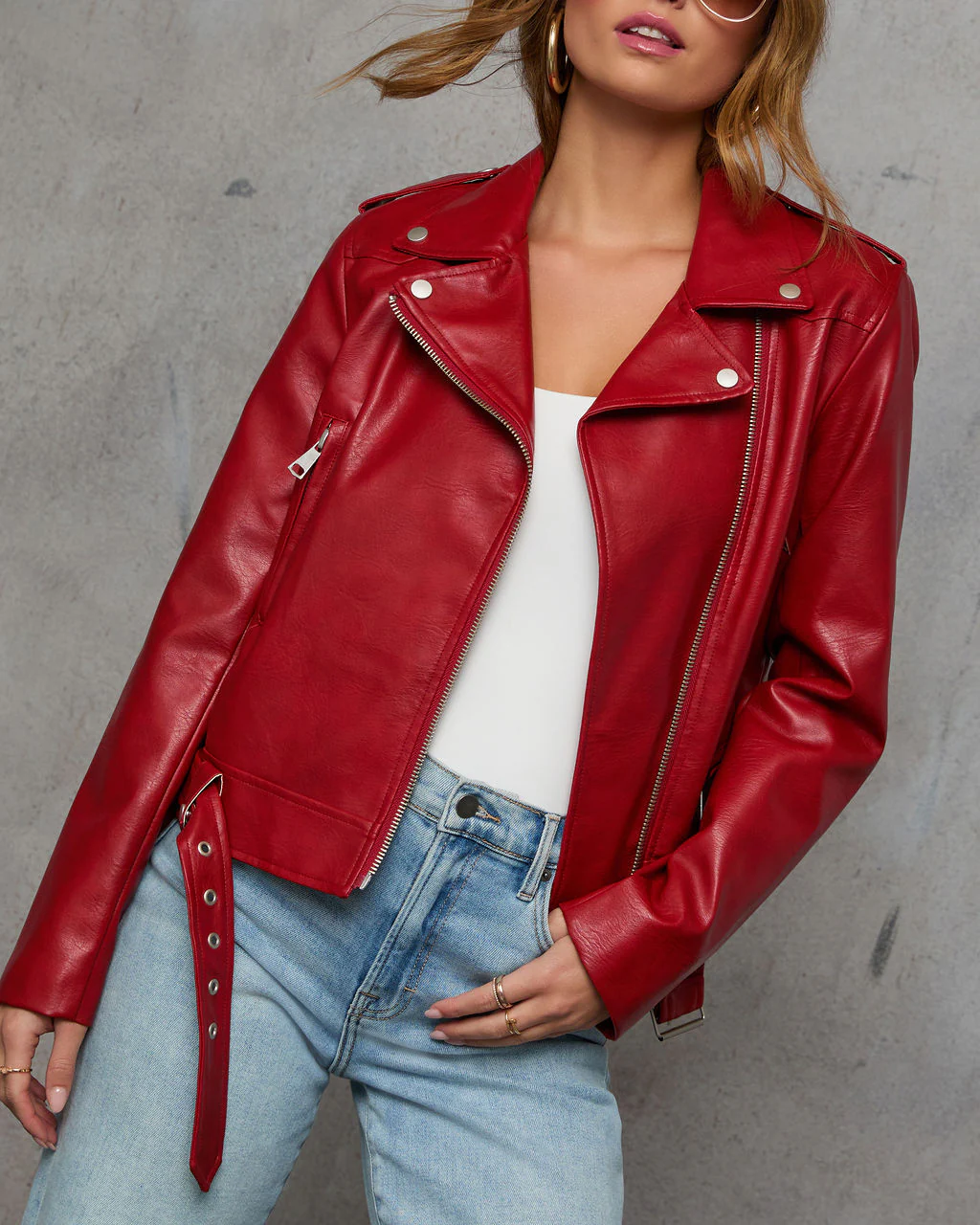 Cool Vibes Leather Moto Jacket