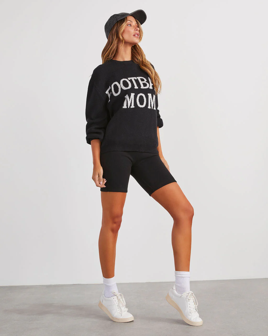 Football Mom Knit Pullover Sweater