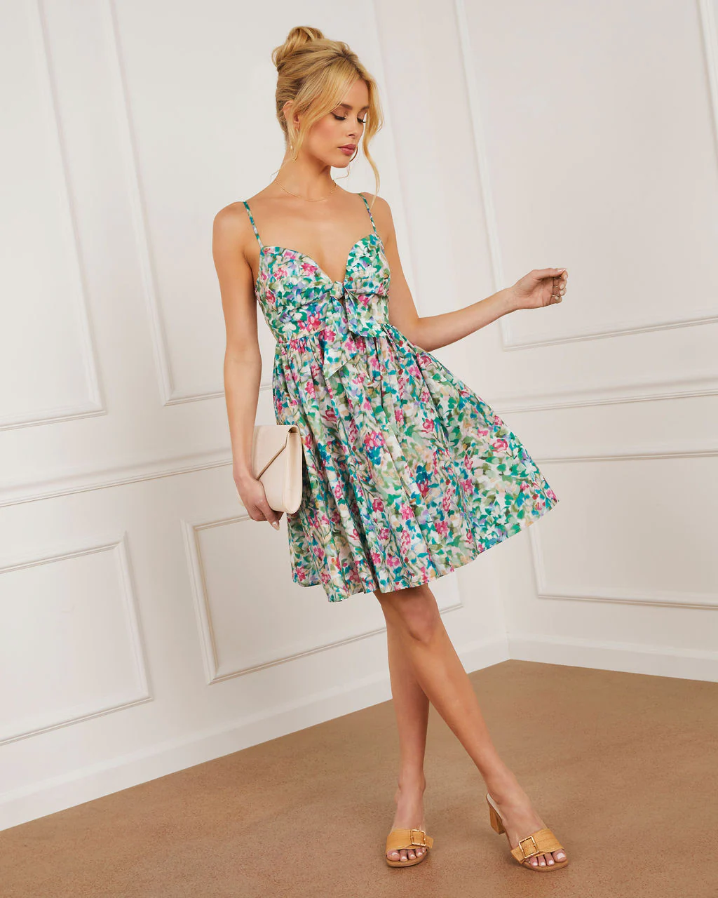 Cailey Sweetheart Floral Mini Dress