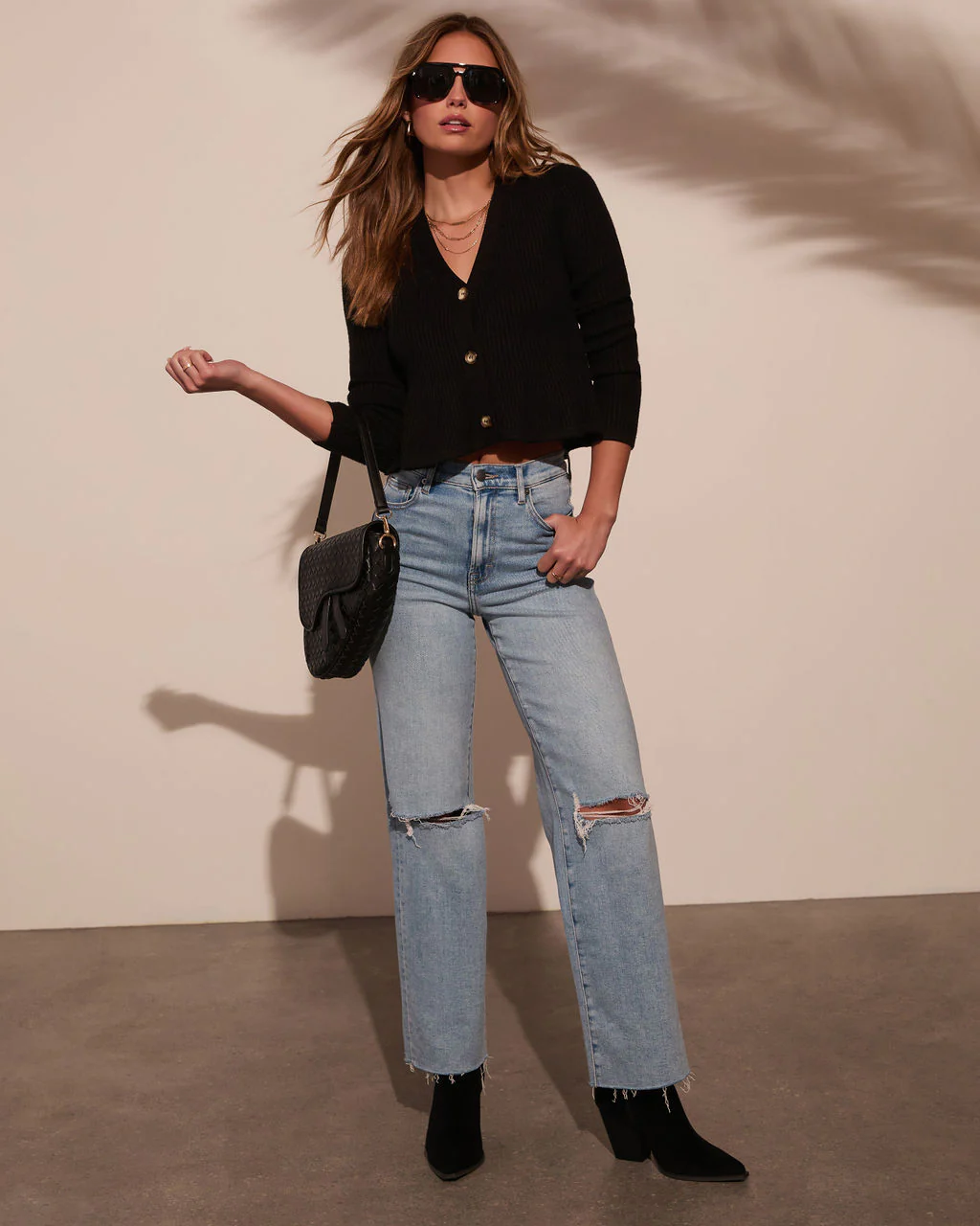 Stewart Peplum Button Front Sweater