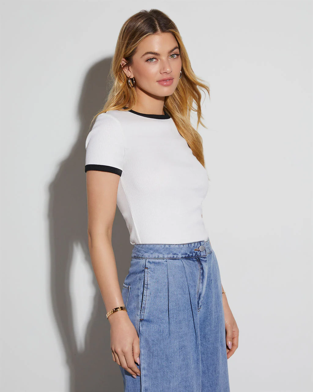 Living Life Ribbed Short Sleeve Top
