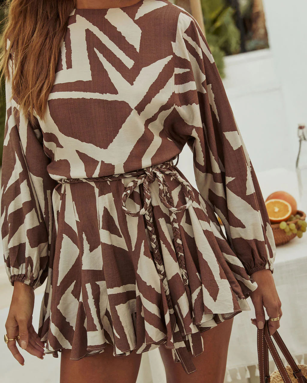 Sea Side Abstract Mini Dress