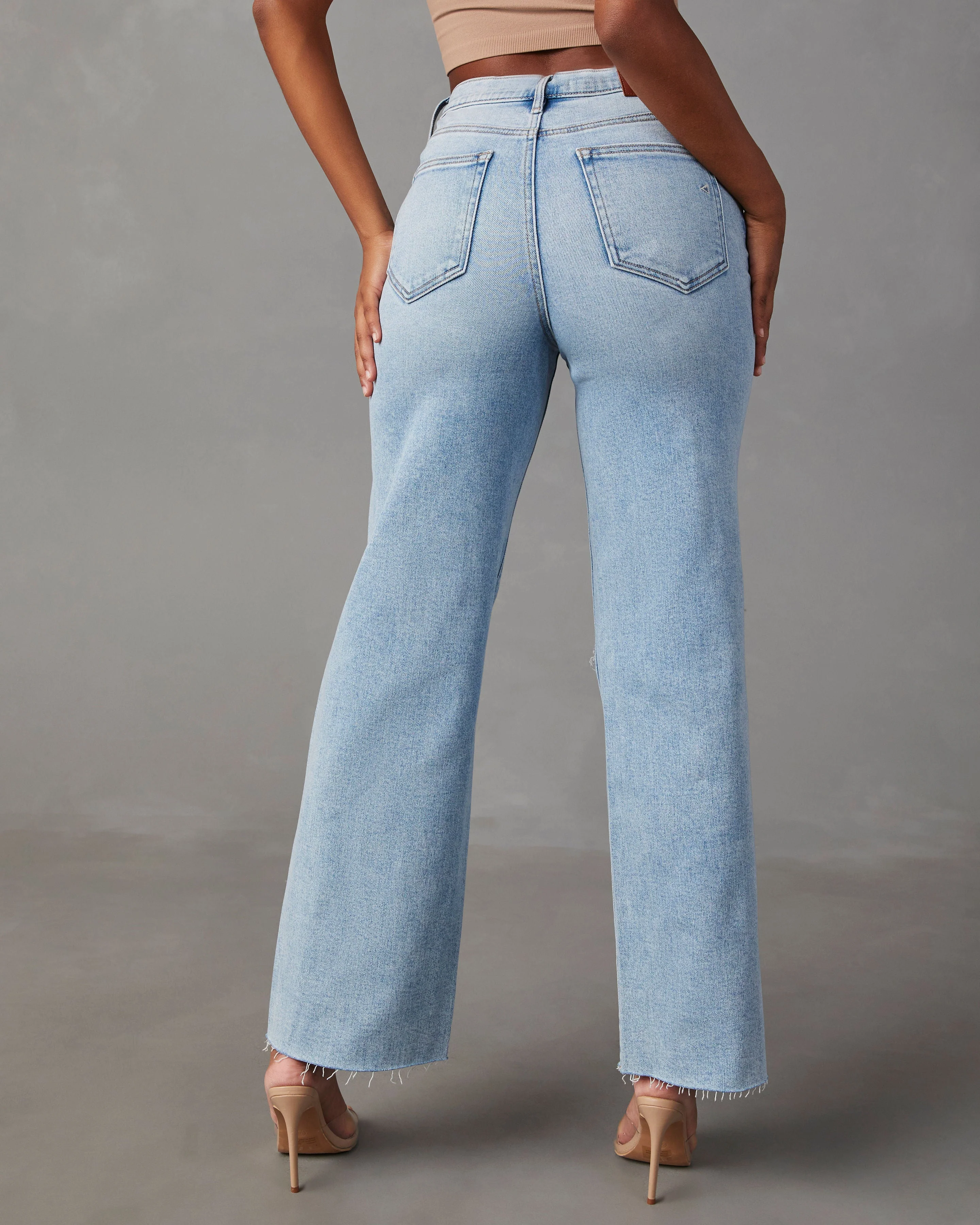 Alec High Rise Distressed Dad Jeans