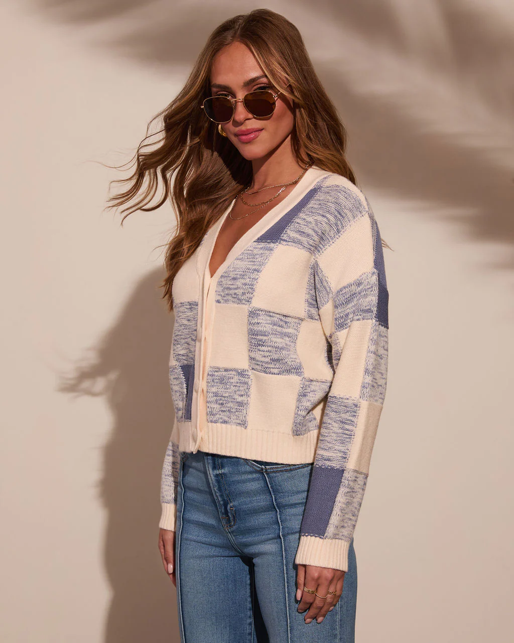 Cassidi Checkered Cardigan