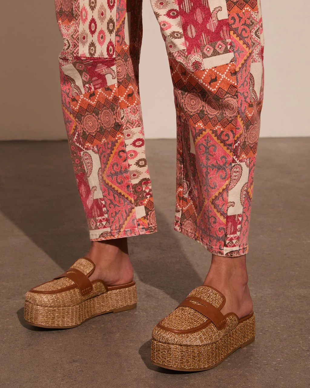 Zariah Straw Platform Loafers