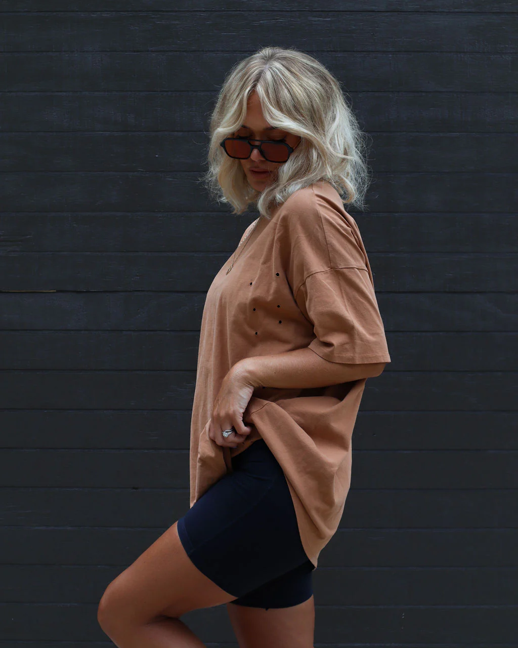 His Cotton Oversized Tee