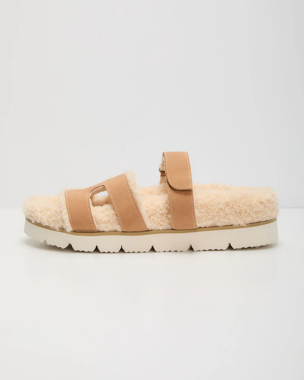 Adelene Sherpa Lined H-Strap Sandal