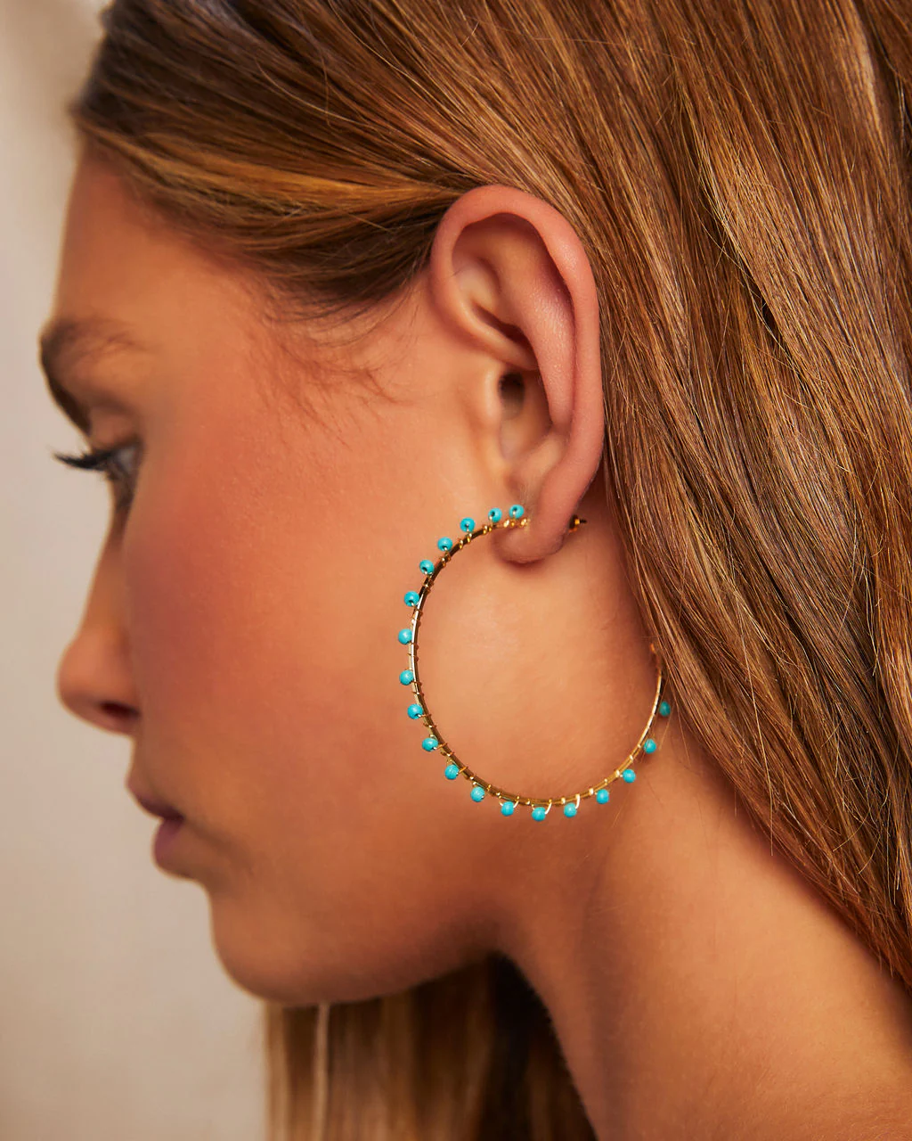 Isla Beaded Hoops