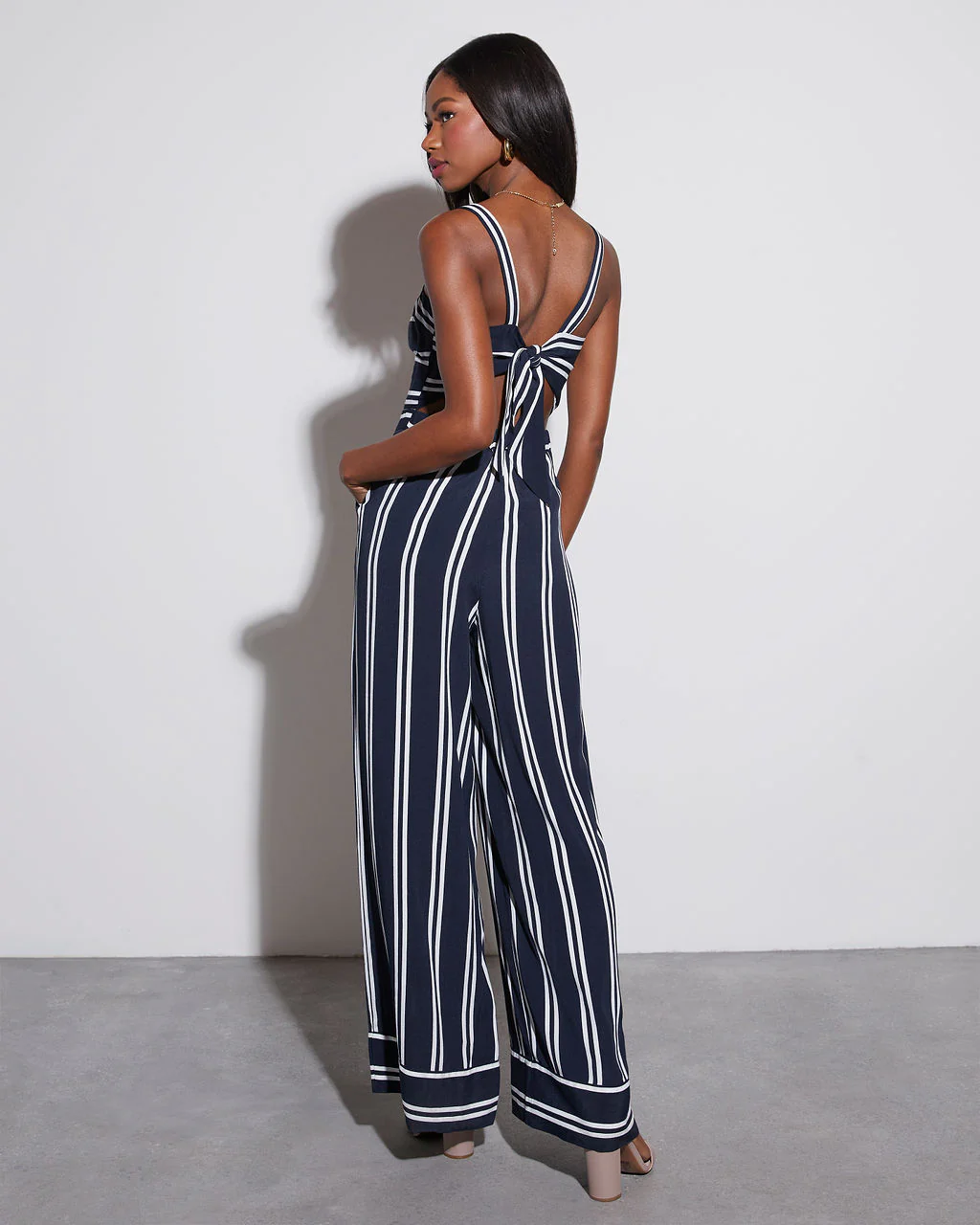 Gradey Striped Wide Leg Jumpsuit