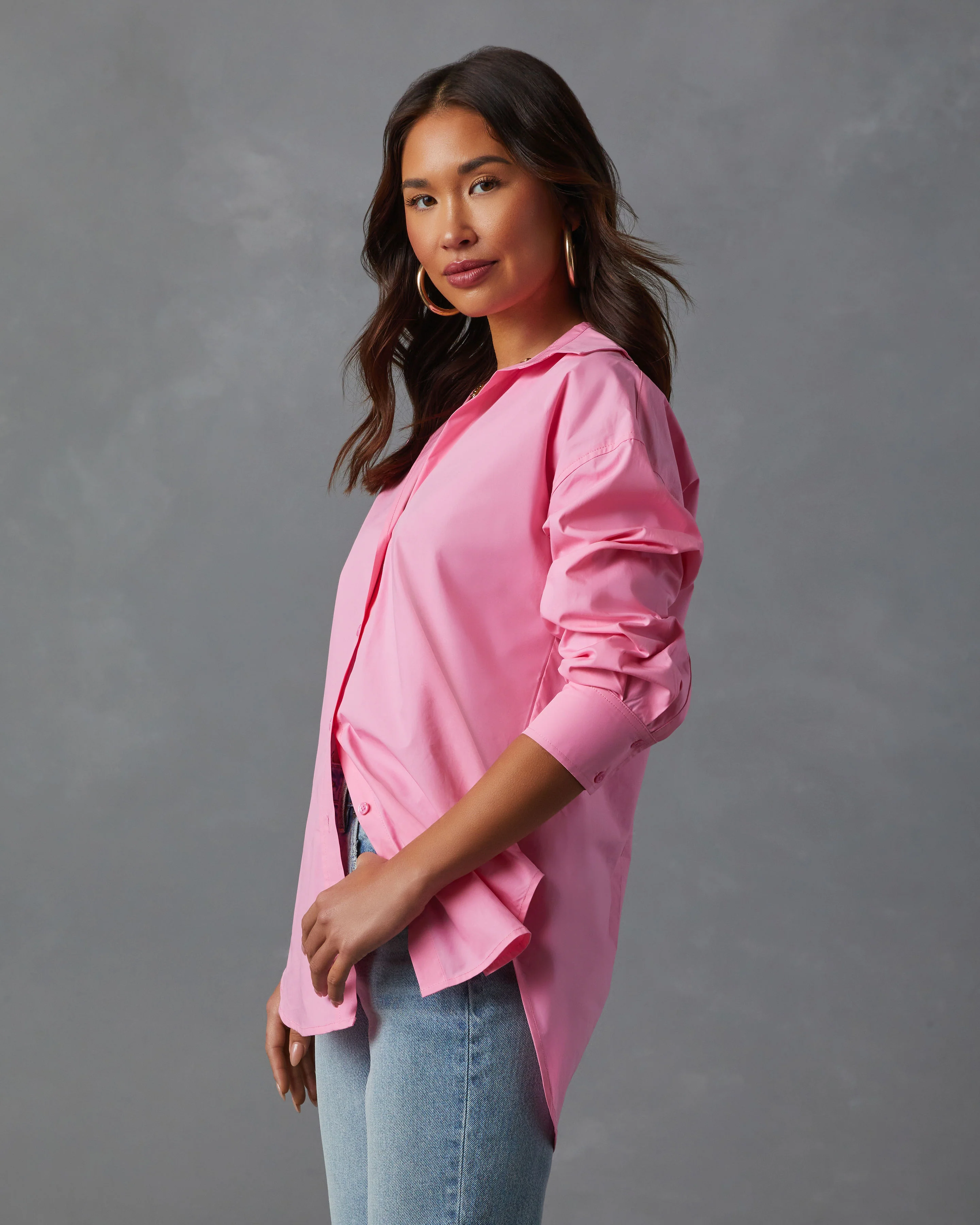 Infinity Cotton Button Down Top