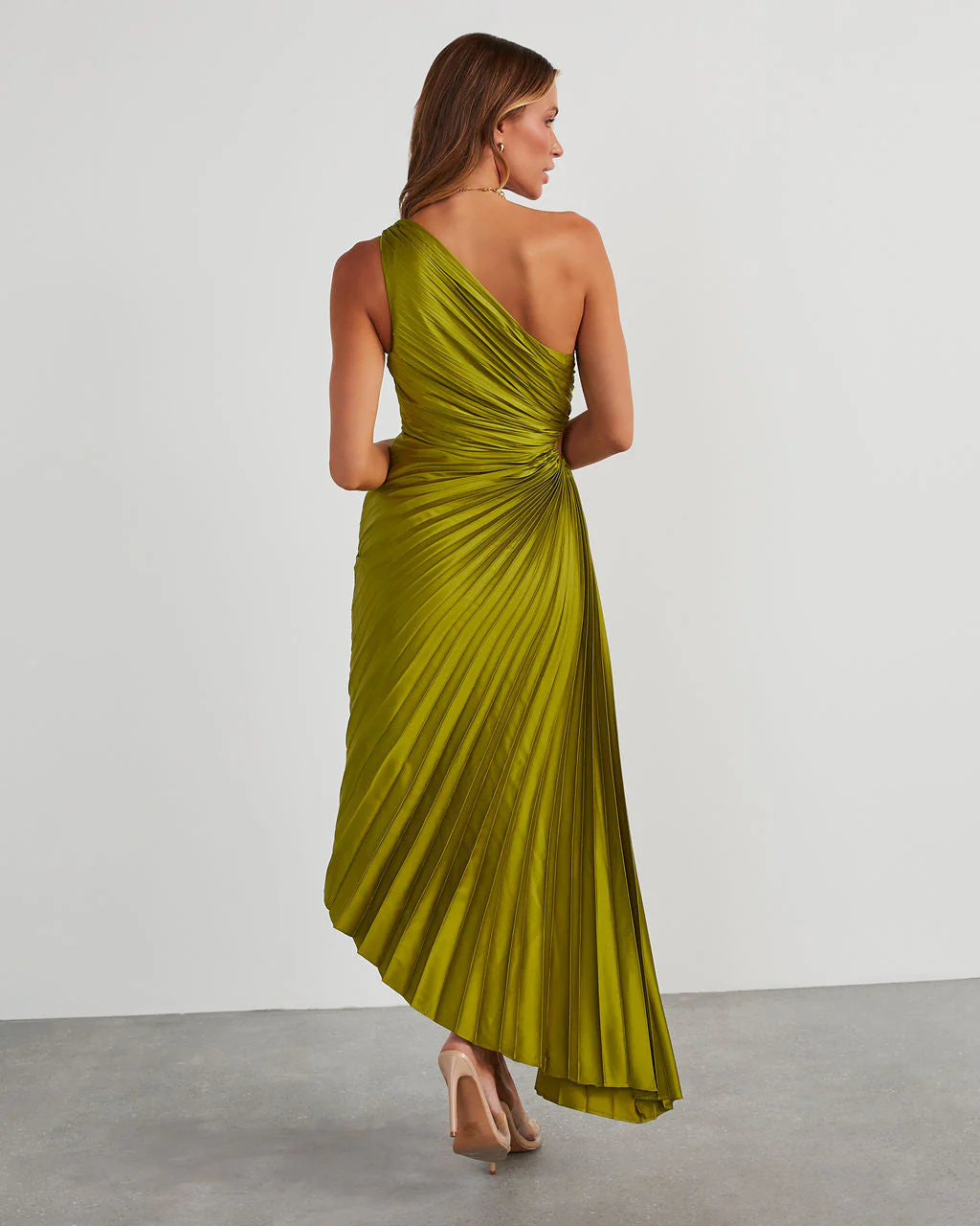 Modern Day Glam One Shoulder Asymmetrical Maxi Dress