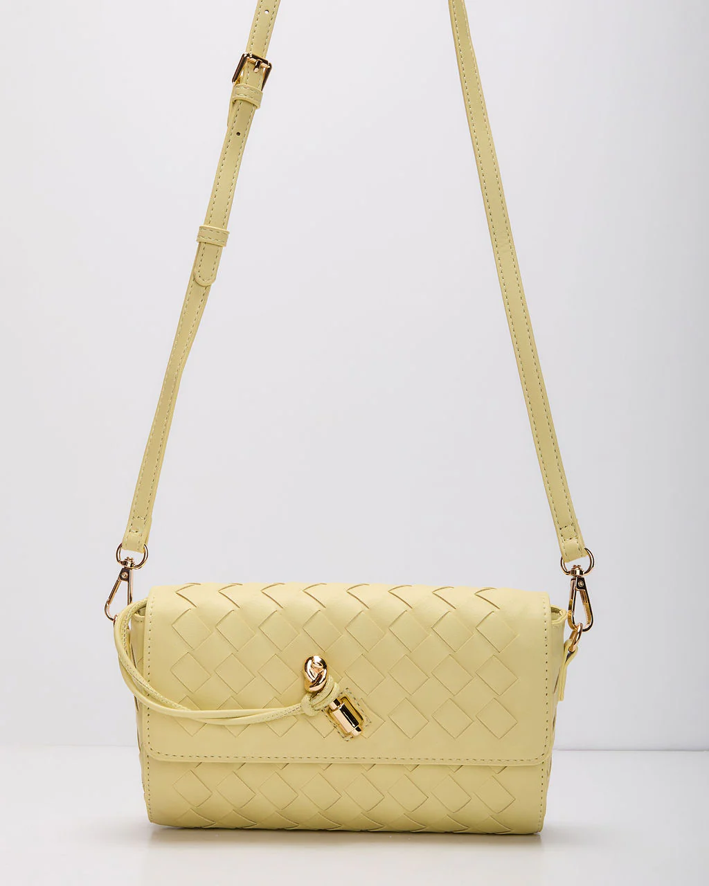 Nalani Woven Leather Crossbody Bag