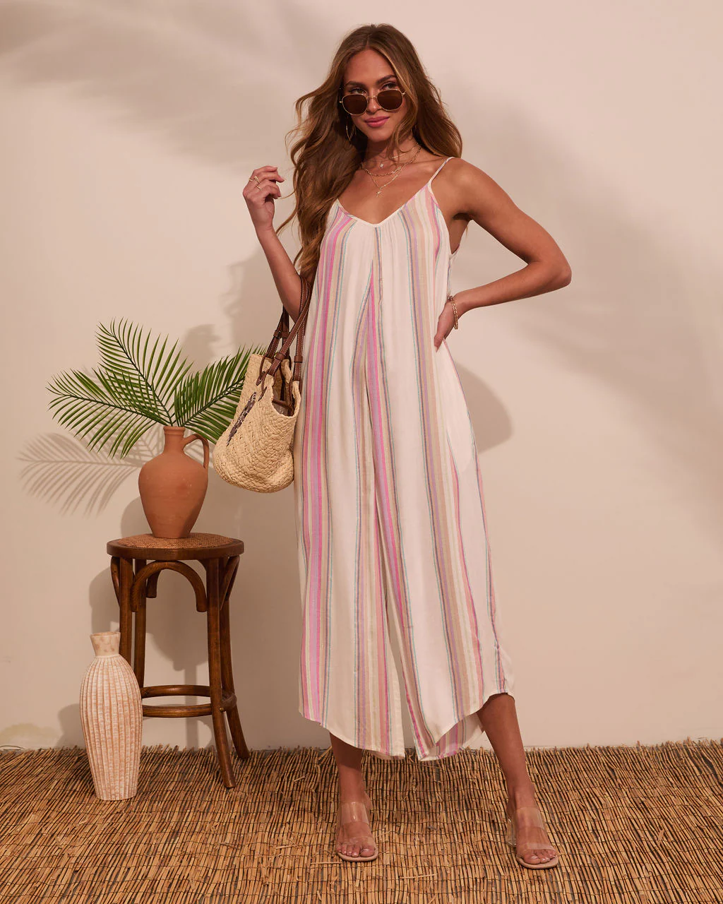 Trevi Striped Linen Jumpsuit