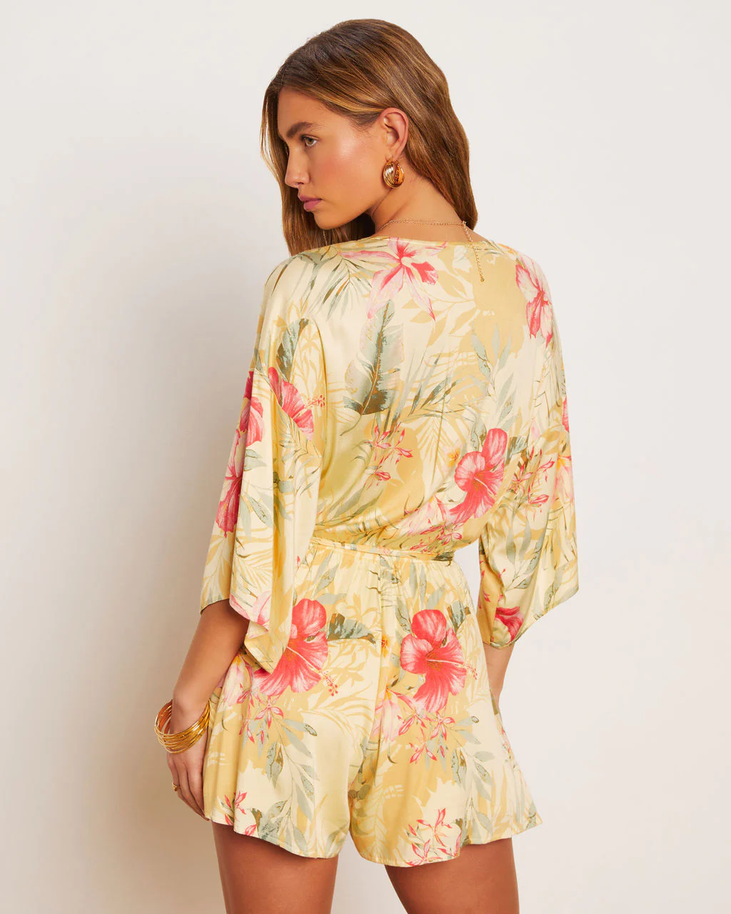 Jaime Tie Waist Kimono Romper