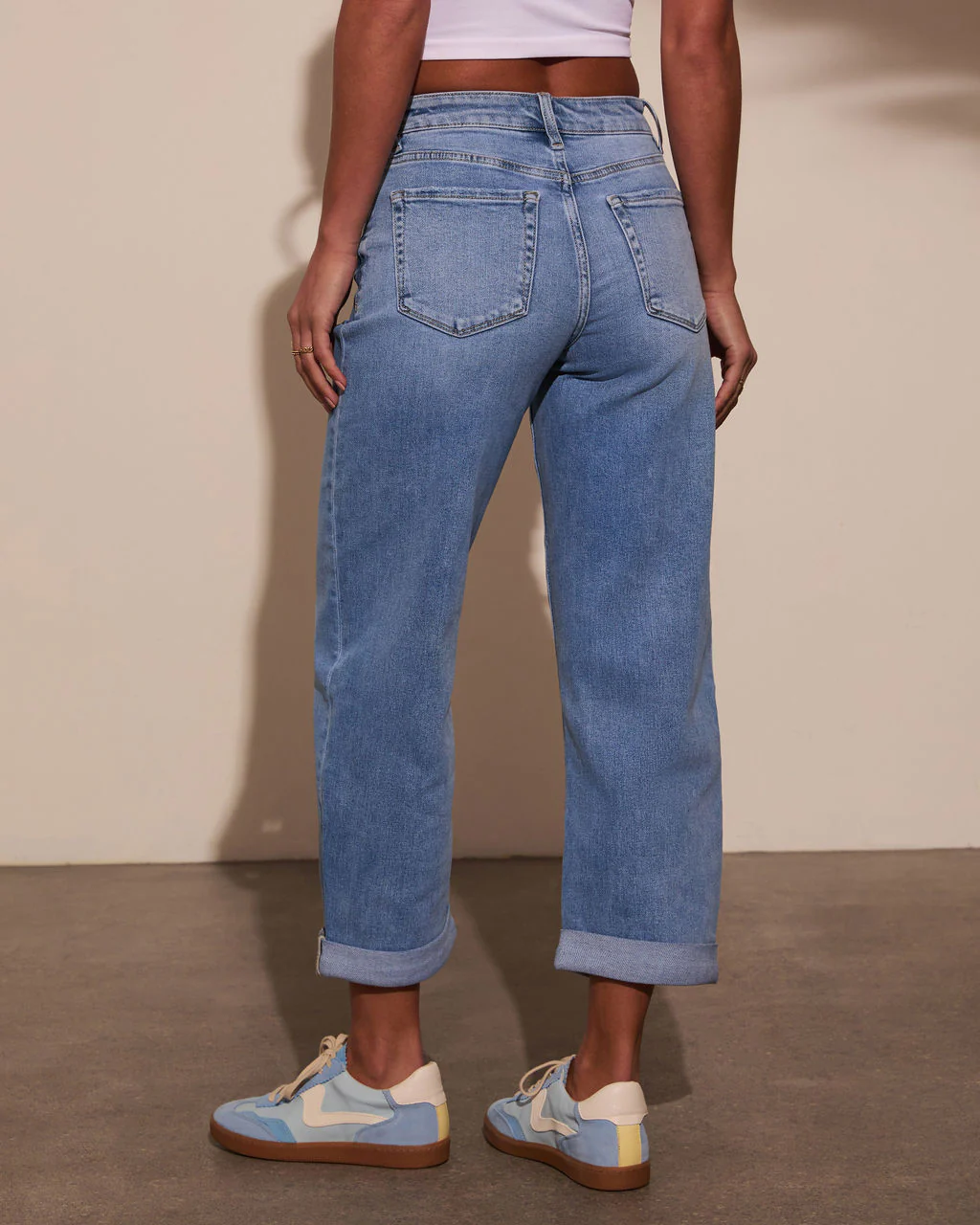 Golden Days Mid Rise Cuffed Barrel Jeans